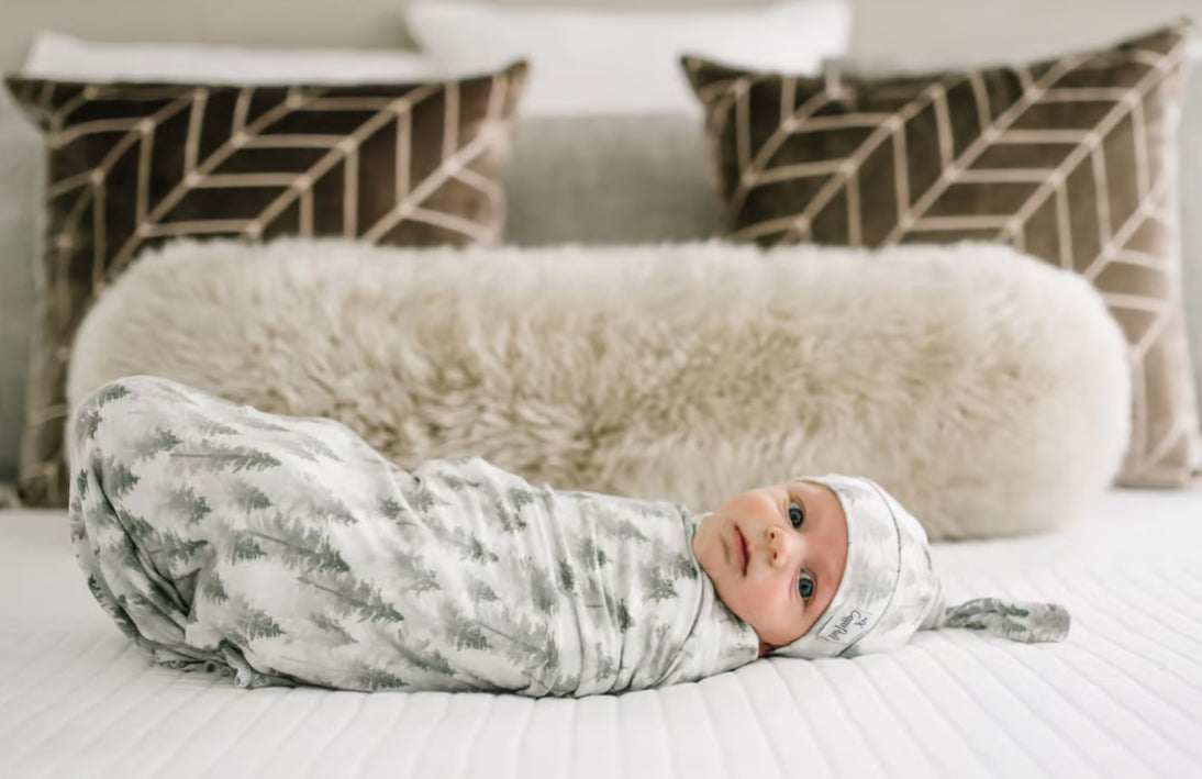 Copper Pearl Swaddle- Evergreen