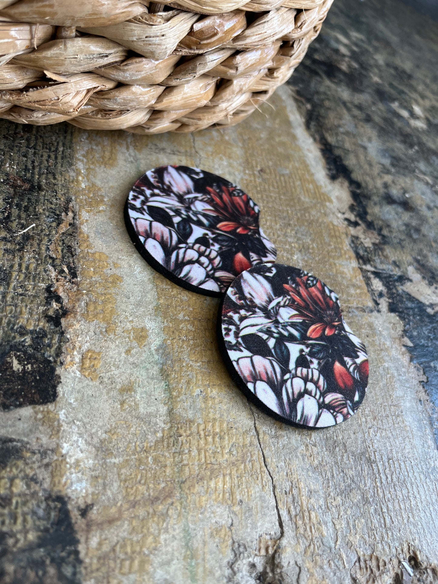 Car Coasters Set - Floral