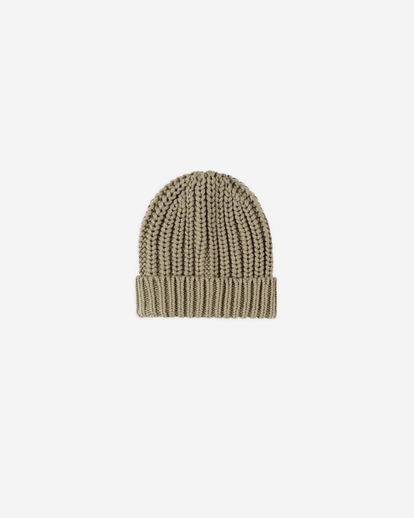 Chunky Knit Beanie - Olive