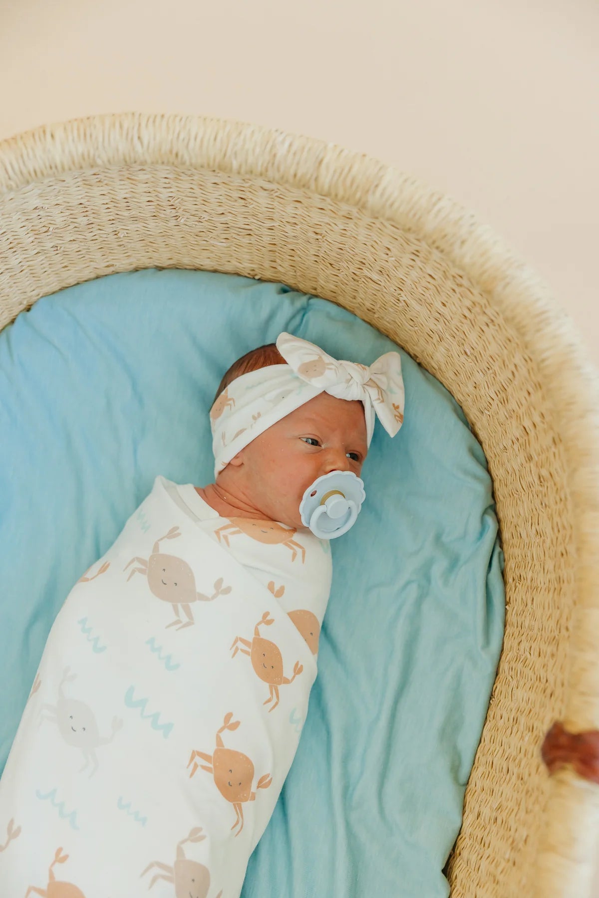 Knit Swaddle Blanket - Tide