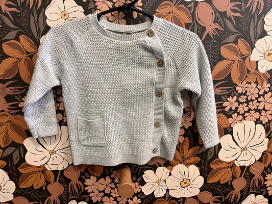 Ettie H Button Sweater - Gray