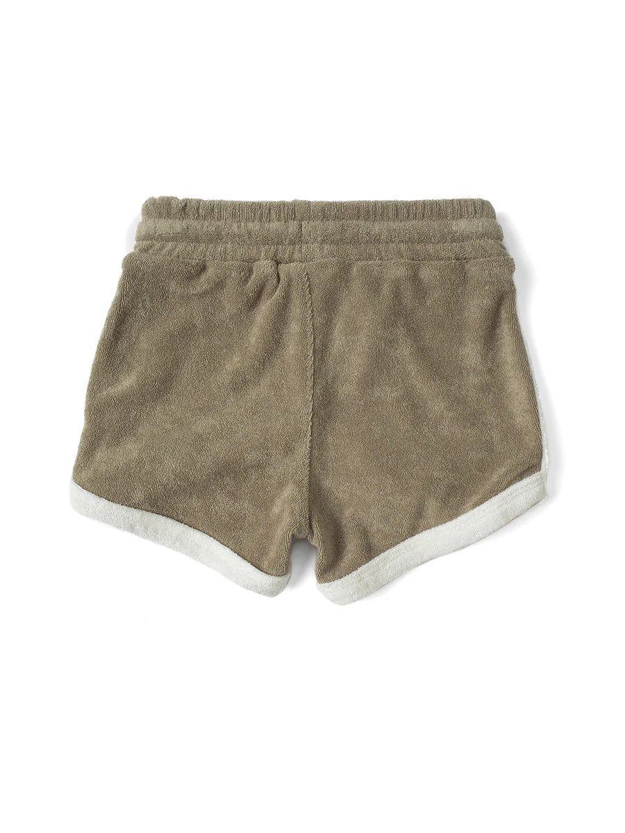 Terry Cloth Shorts - Khaki Green