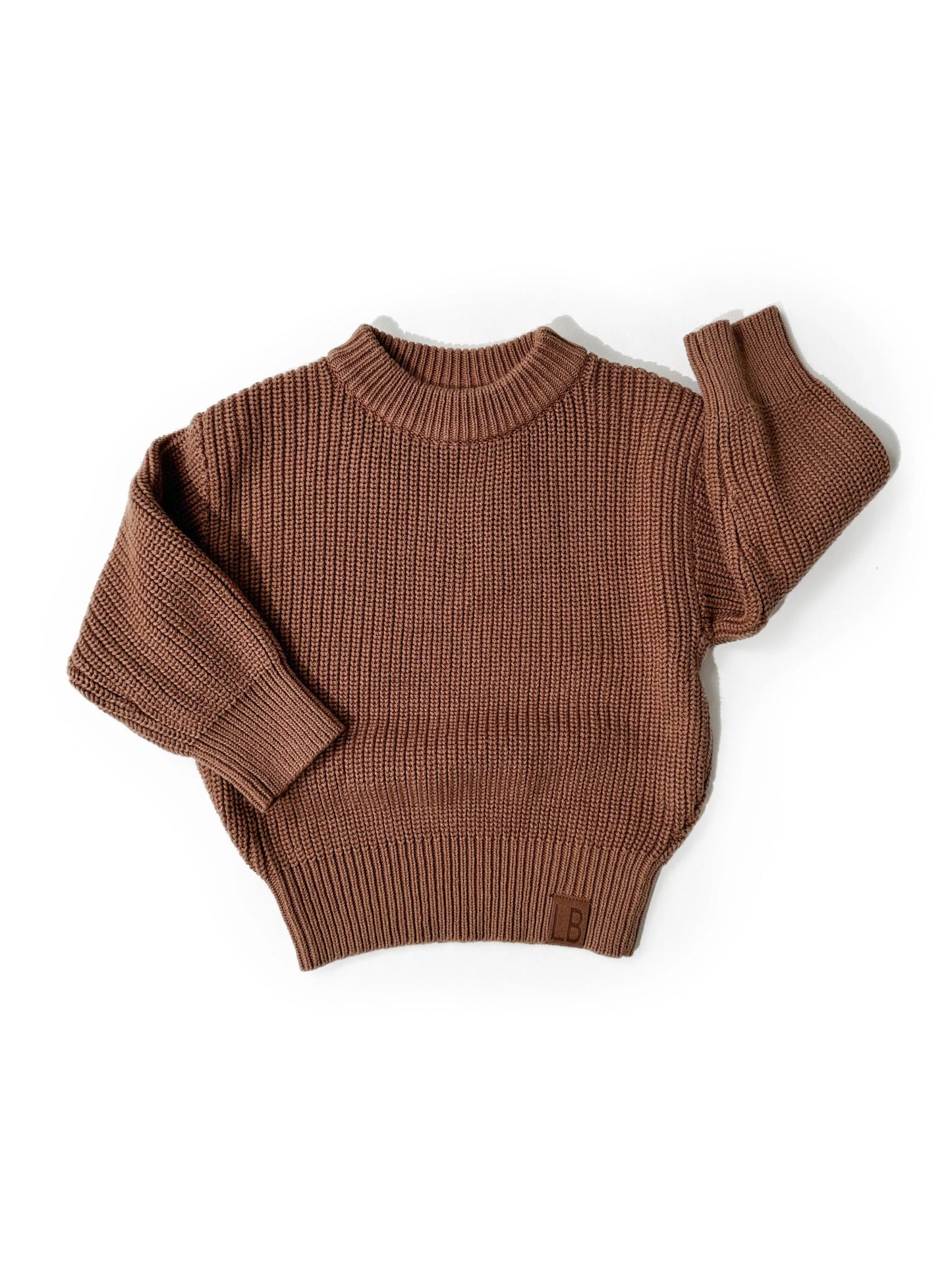 Little Bipsy Chunky Knit Sweater - Nutmeg