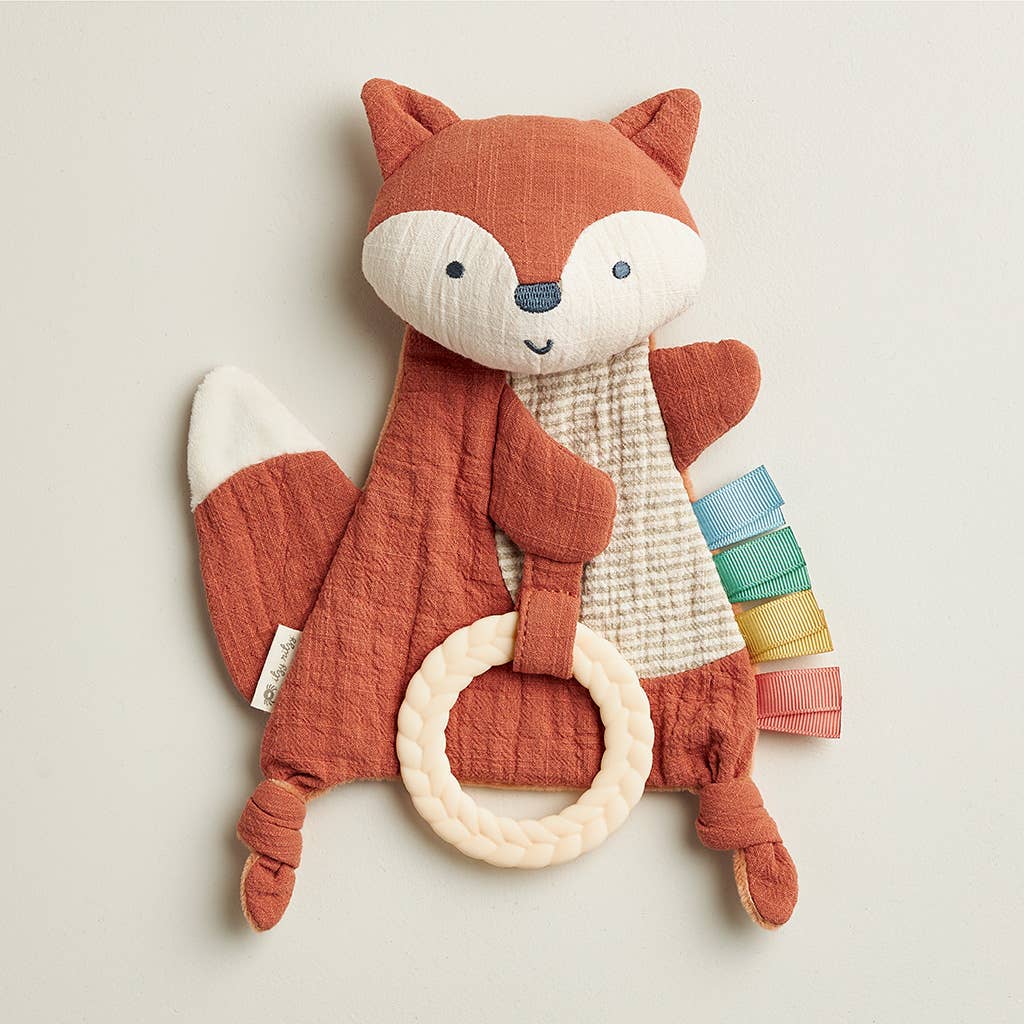 Bitzy Crinkle Sensory Toy with Teether - Fox