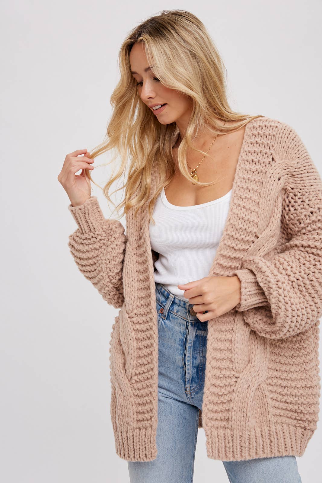 Chunky Cardigan - Latte