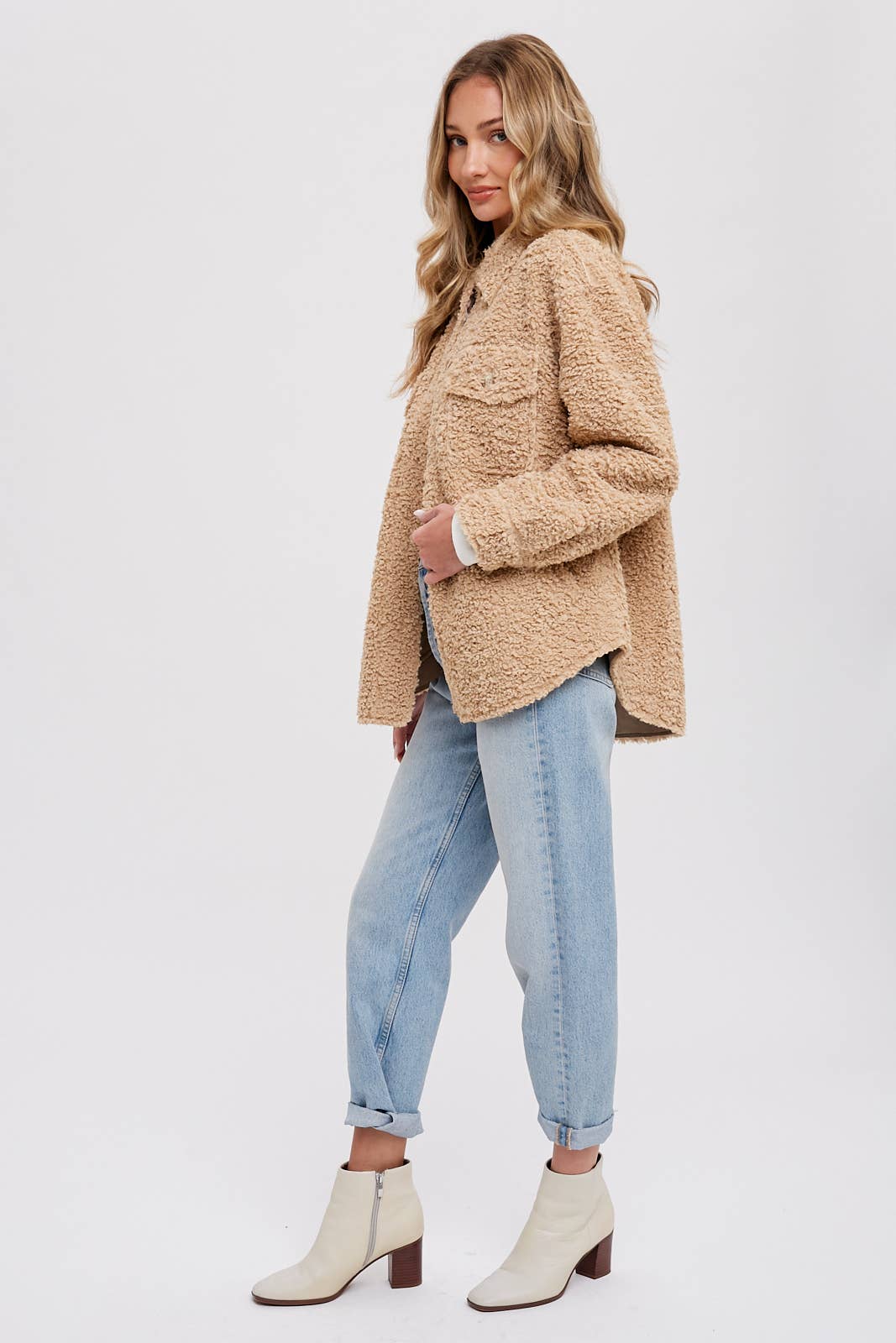 Faux Fur Jacket - Latte