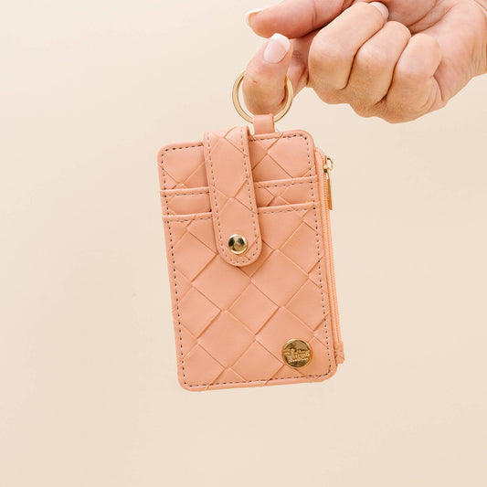 Keychain Wallet - Woven Rose