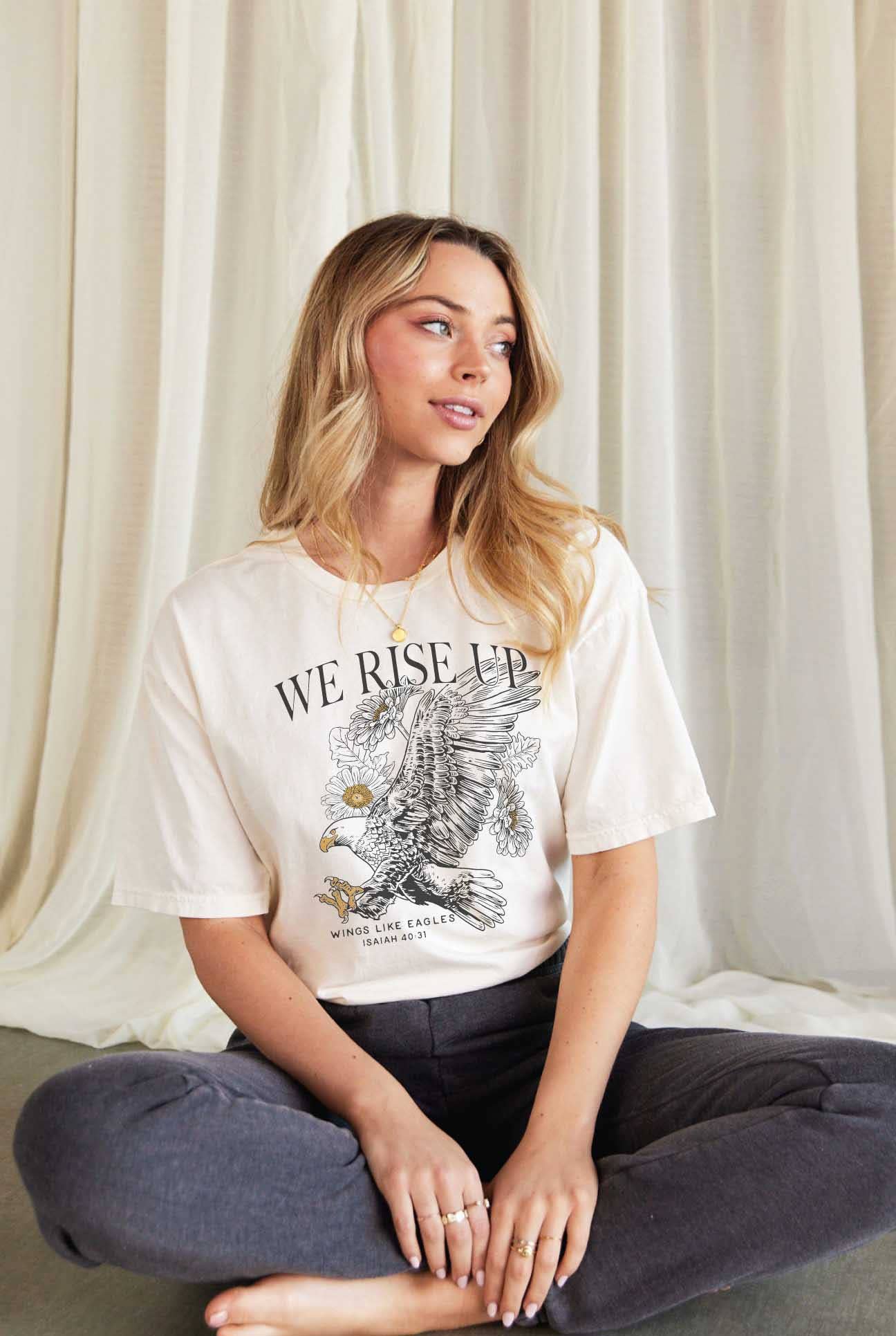 Mineral Graphic Tee - We Rise Up - Cream