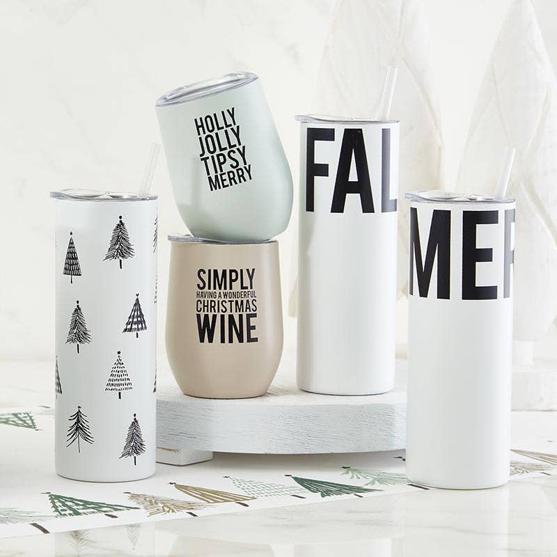 Matte Wine Tumbler - Christmas Wine