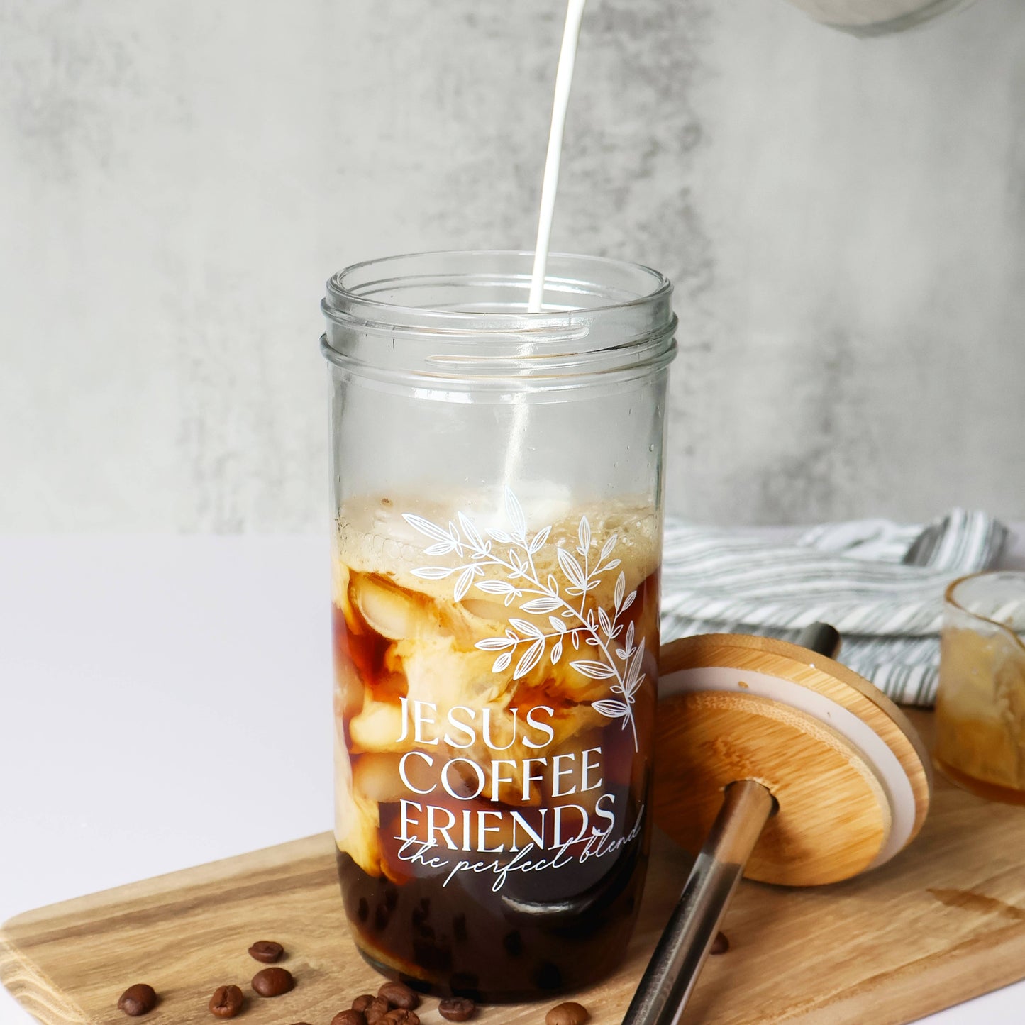 Glass Tumbler - Jesus, Coffee and Friends