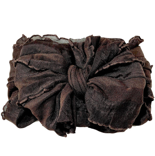 Ruffled Headband | Brown