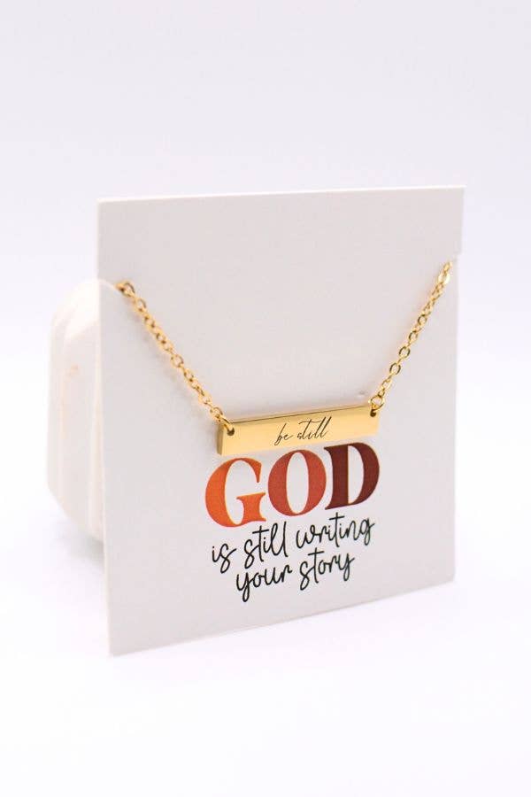 Necklace – Be Still Bar (Gold)