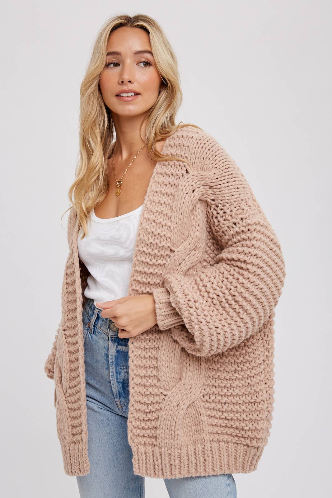 Chunky Cardigan - Latte