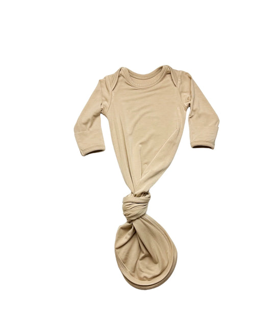 Knotted Gown - Beige 0-3 Mths