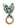 Crinkle Bunny Ears Teether - Citrus