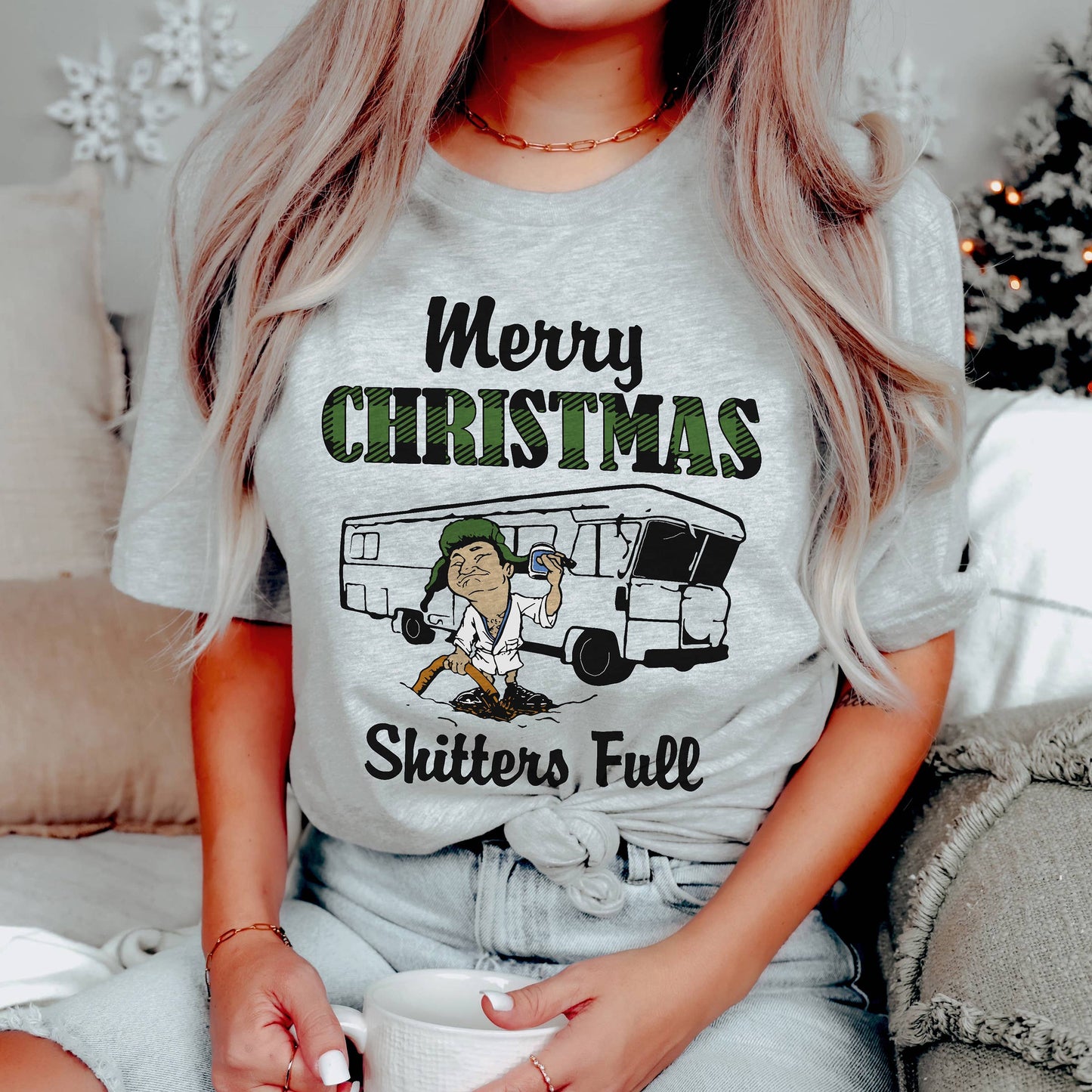 Merry Christmas Shitters Full Tee: Athletic Heather