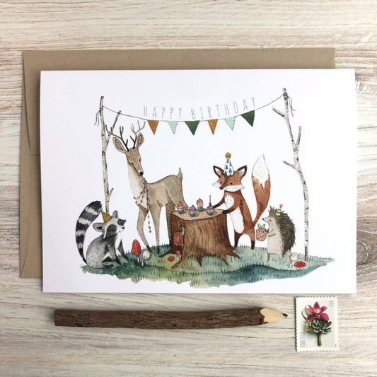 Birthday Card - Woodland