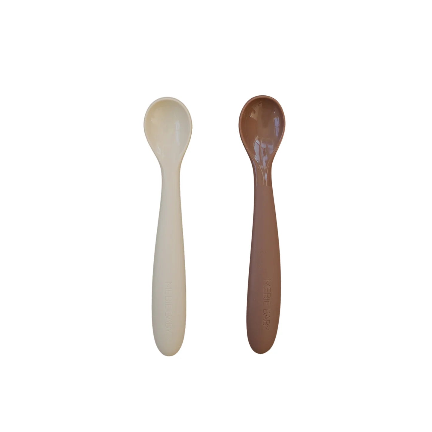 Silicone Spoon Set - Cream + Dusty Rose