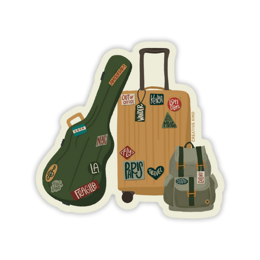 Vinyl Sticker - Traveling Suitcases