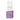 a white bottle with purple label