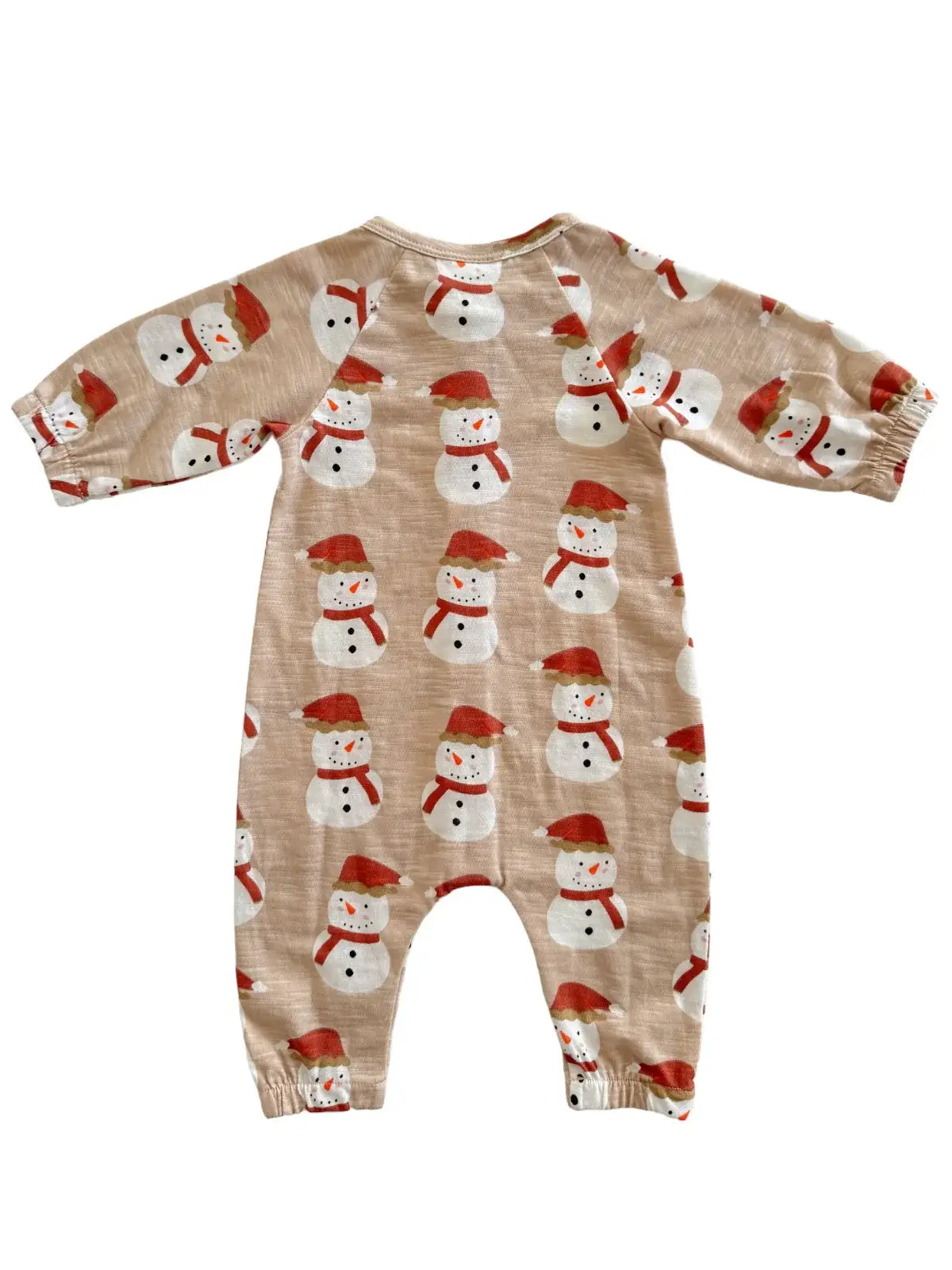 Organic Long Sleeve Bay Jumpsuit - Snowman