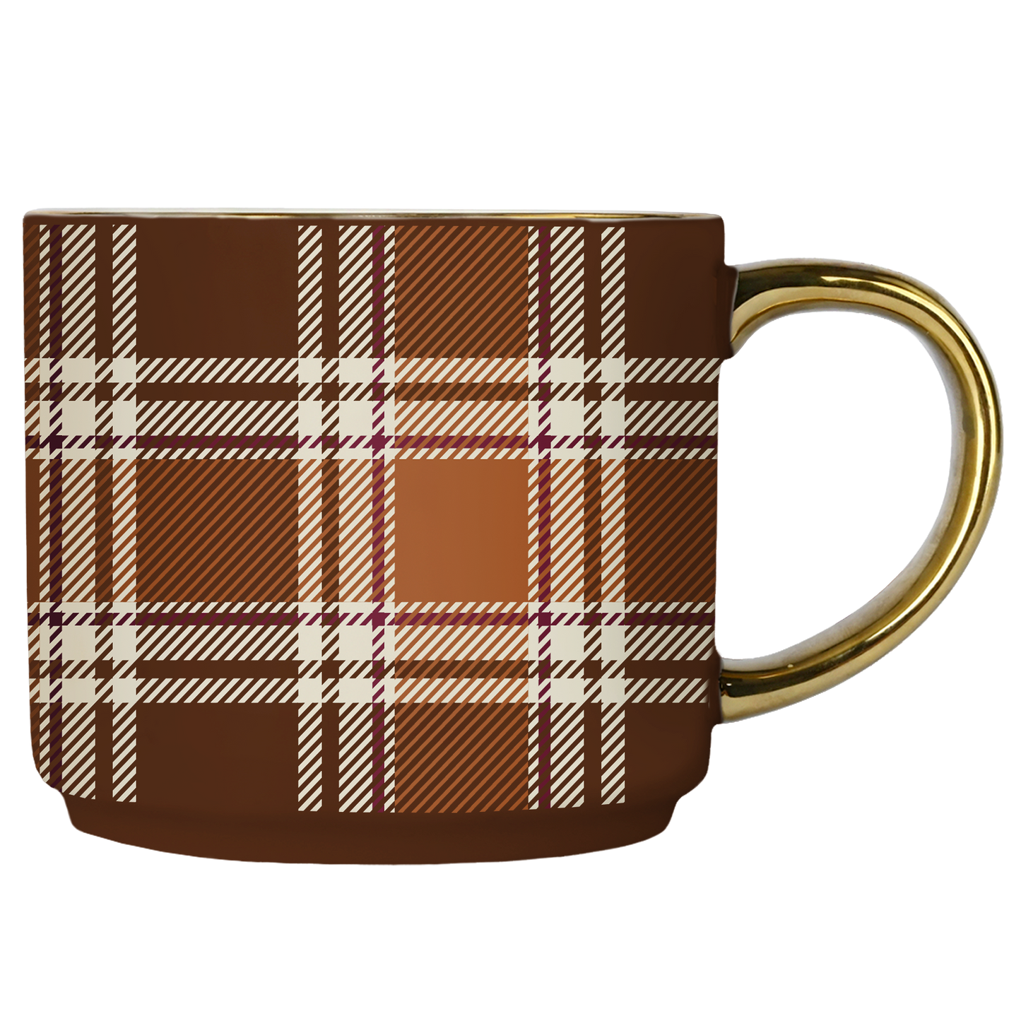 Brown Plaid - Coffee Mug