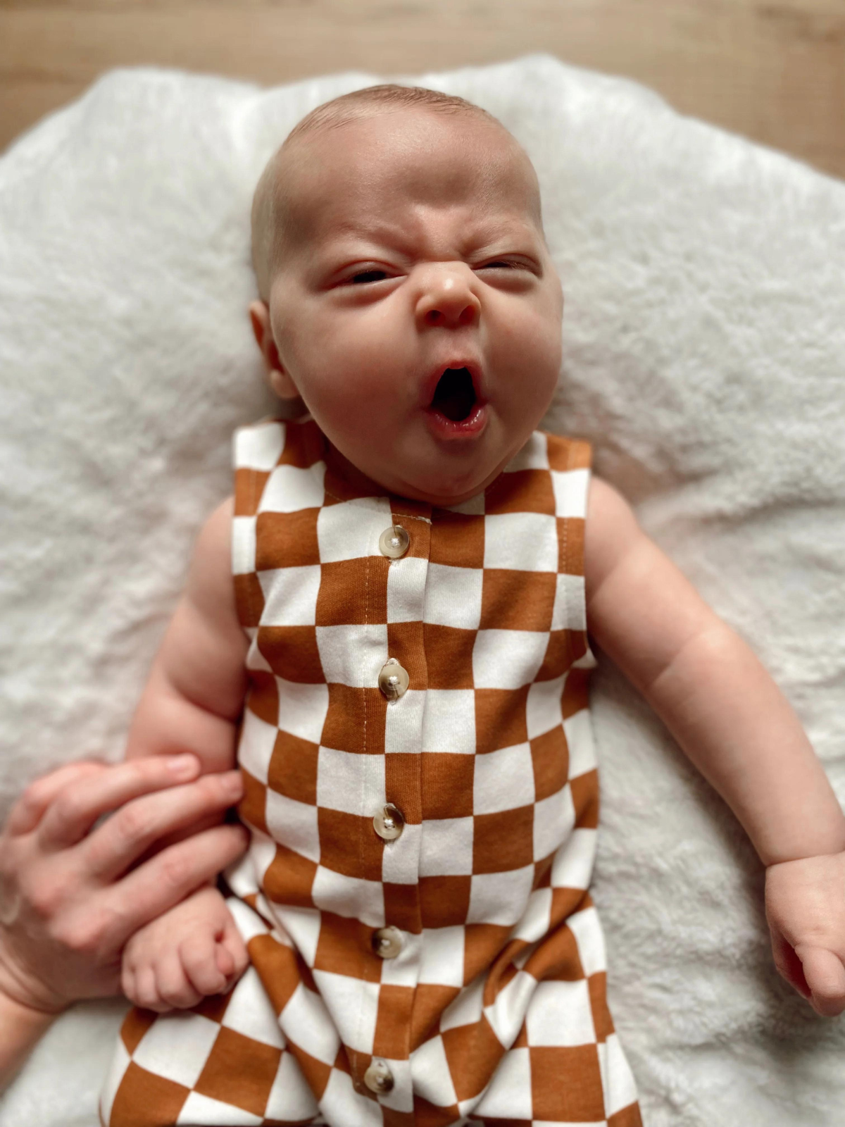 Organic Bay Jumpsuit - Checkerboard