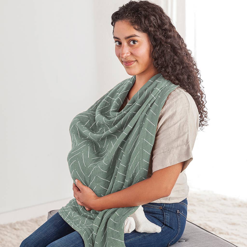 Itzy Ritzy Breastfeeding Boss - Sage Mudcloth