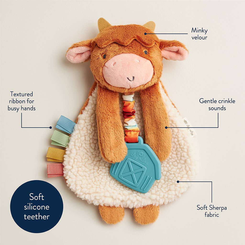 Itzy Friends Lovey Plush - Highland Cow