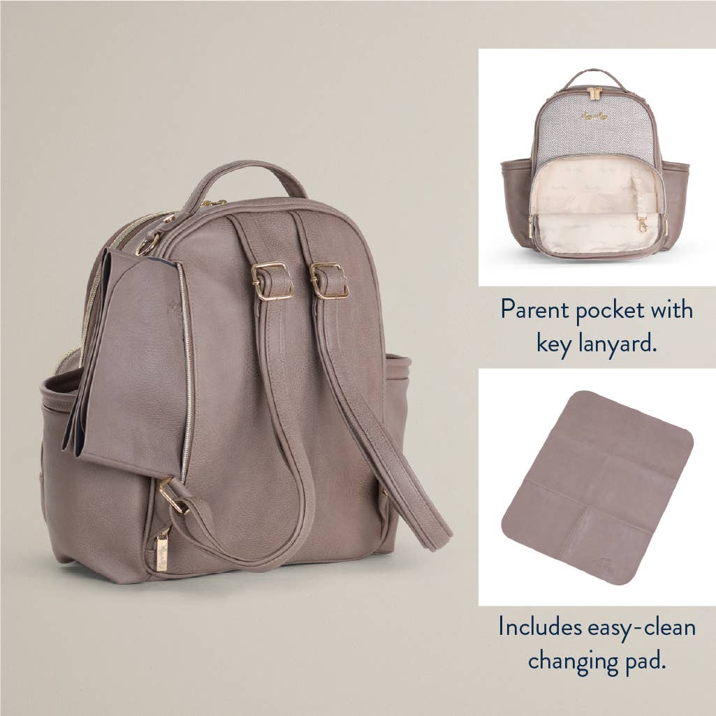 Itzy Ritzy - Vanilla Latte Itzy Mini Plus™ Diaper Bag Backpack