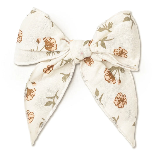 Organic Hair Bow Clip - Fleur