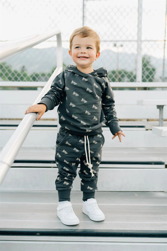 Go Team Hooded French Terry Set - Black