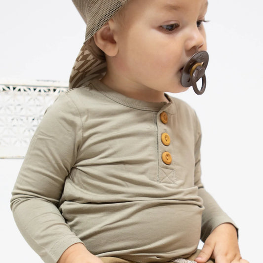 Henley Long Sleeve - Mushroom