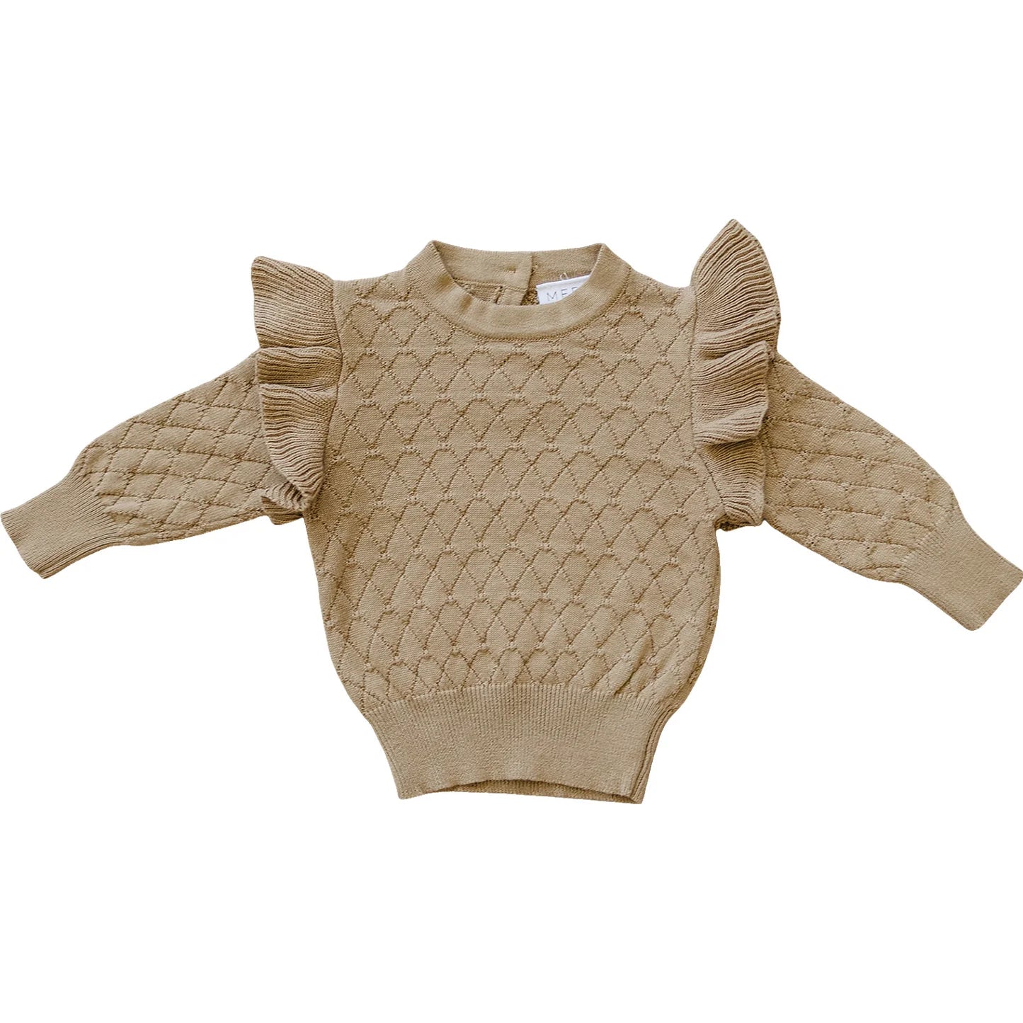 Ruffle Knit Sweater - Toffee