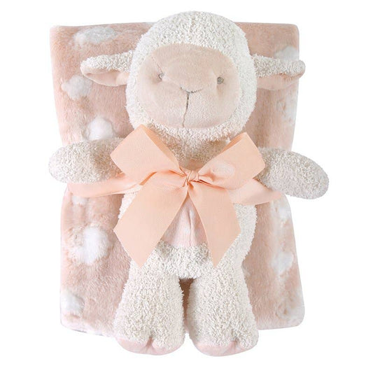 Blanket Toy Set - Pink Lamb