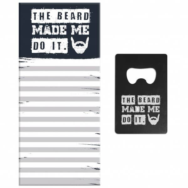The Beard - Notepad and Bottle Opener