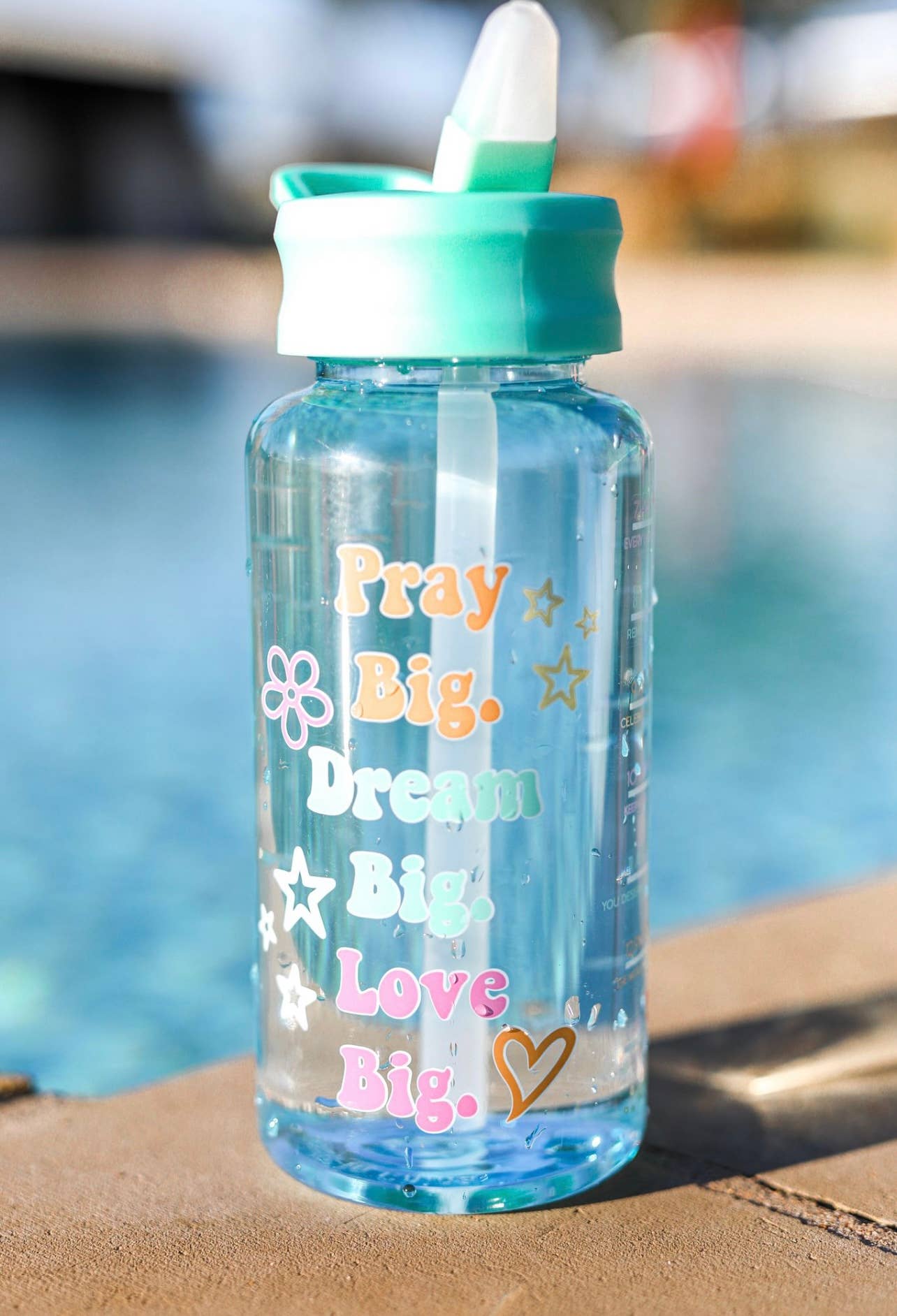 Pray Big. Dream Big. Love Big. Water Bottle - Mint