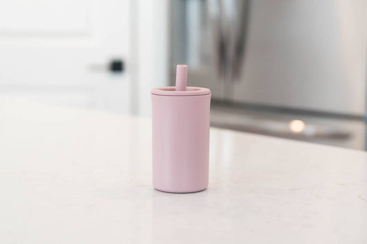 Silicone Straw Cup - Dusty Rose