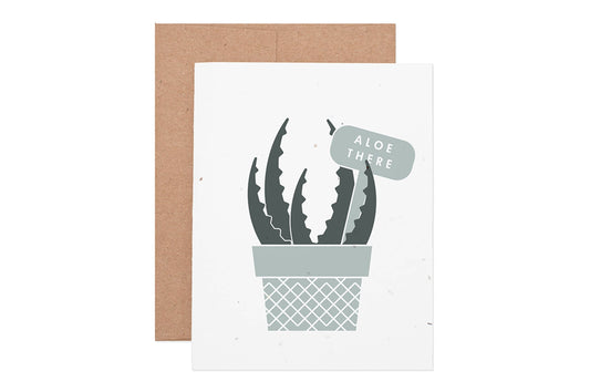 Aloe There Seeded Plantable Everyday Greeting Card: Single