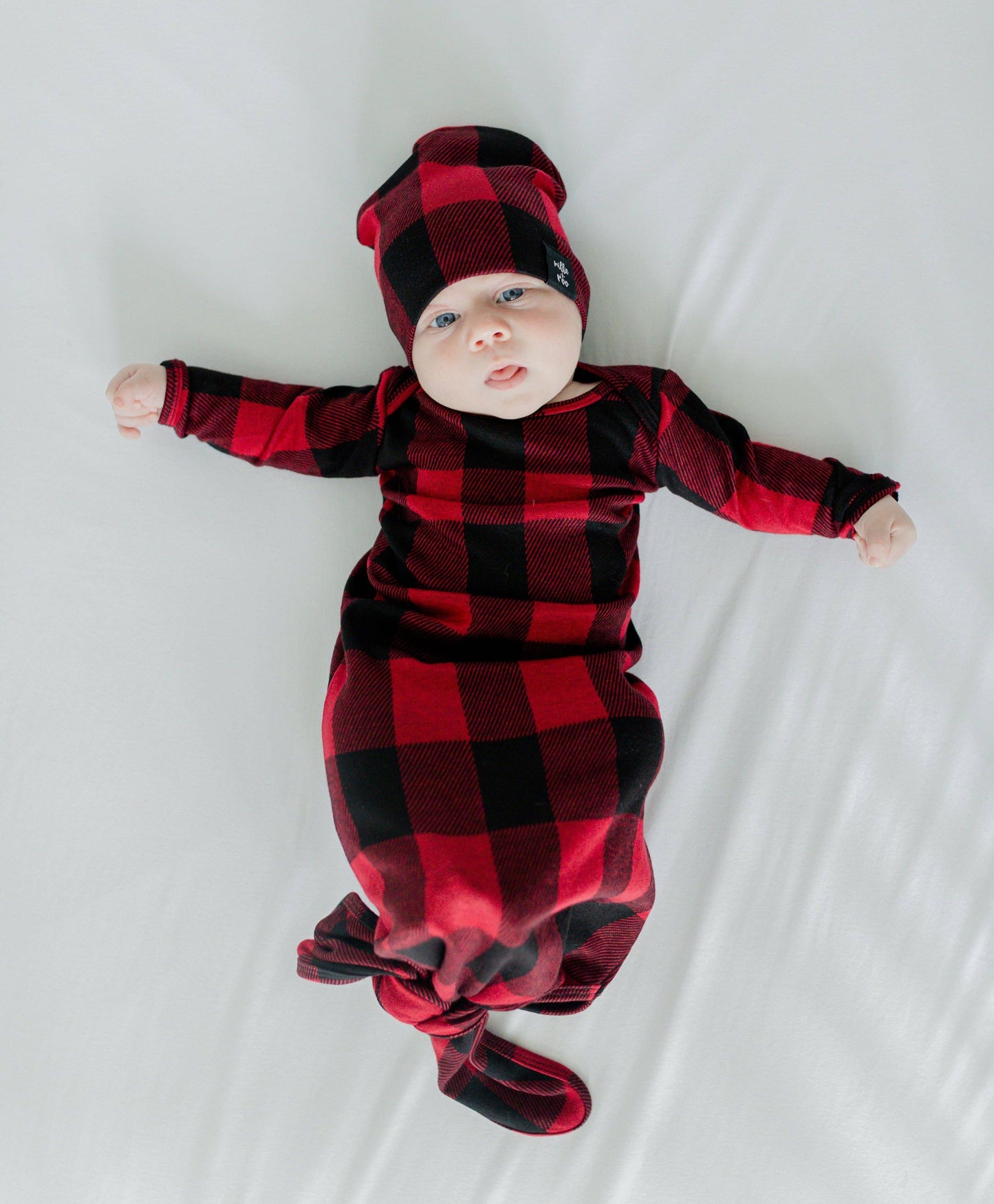 Tie Knot Gown - Red Buffalo Plaid
