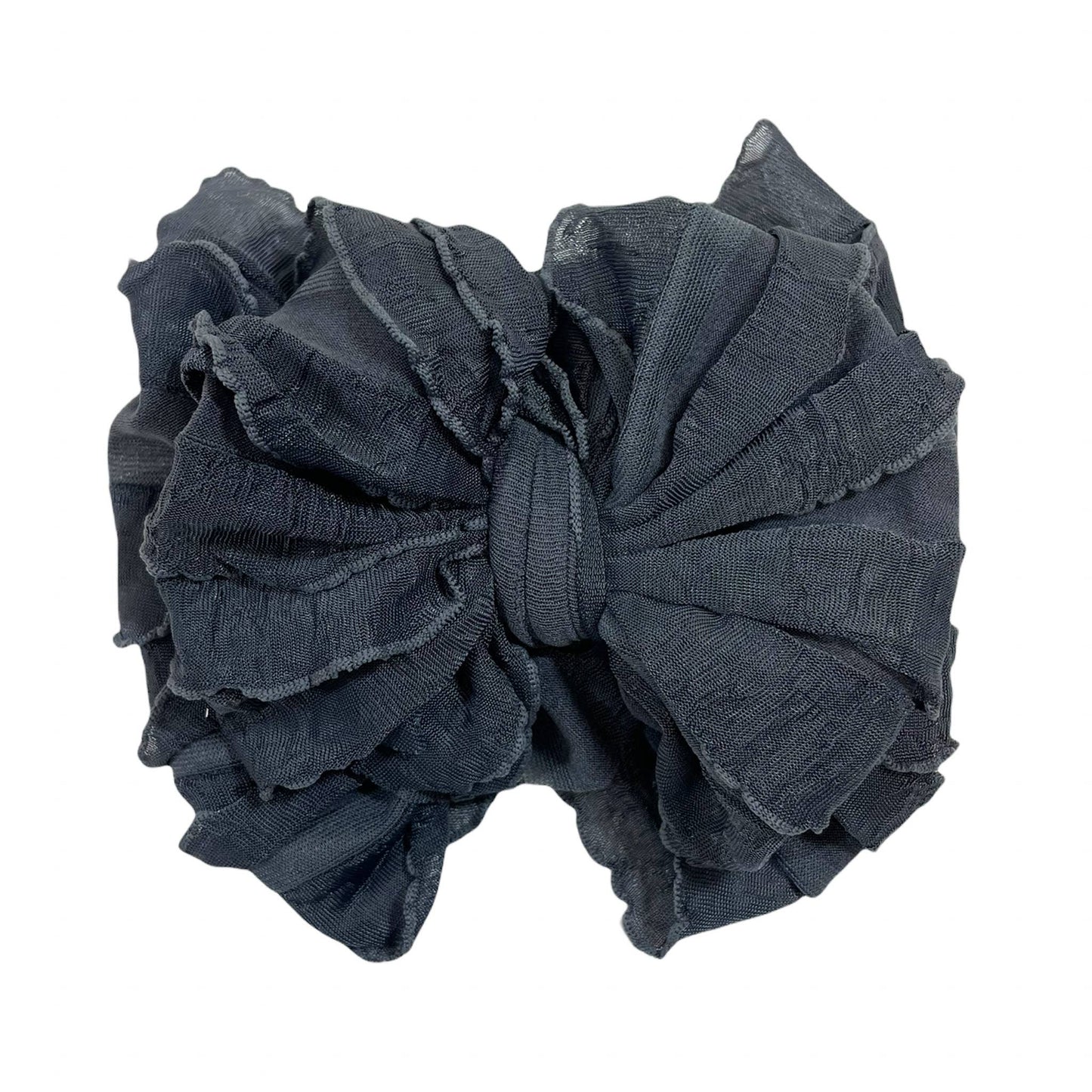 Ruffled Headband | Dark Gray