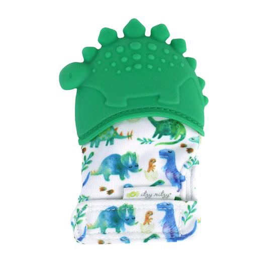 Itzy Mitt Silicone Teething Mitts - Dinosaur