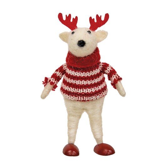 Felted Ornament - Sweater Reindeer