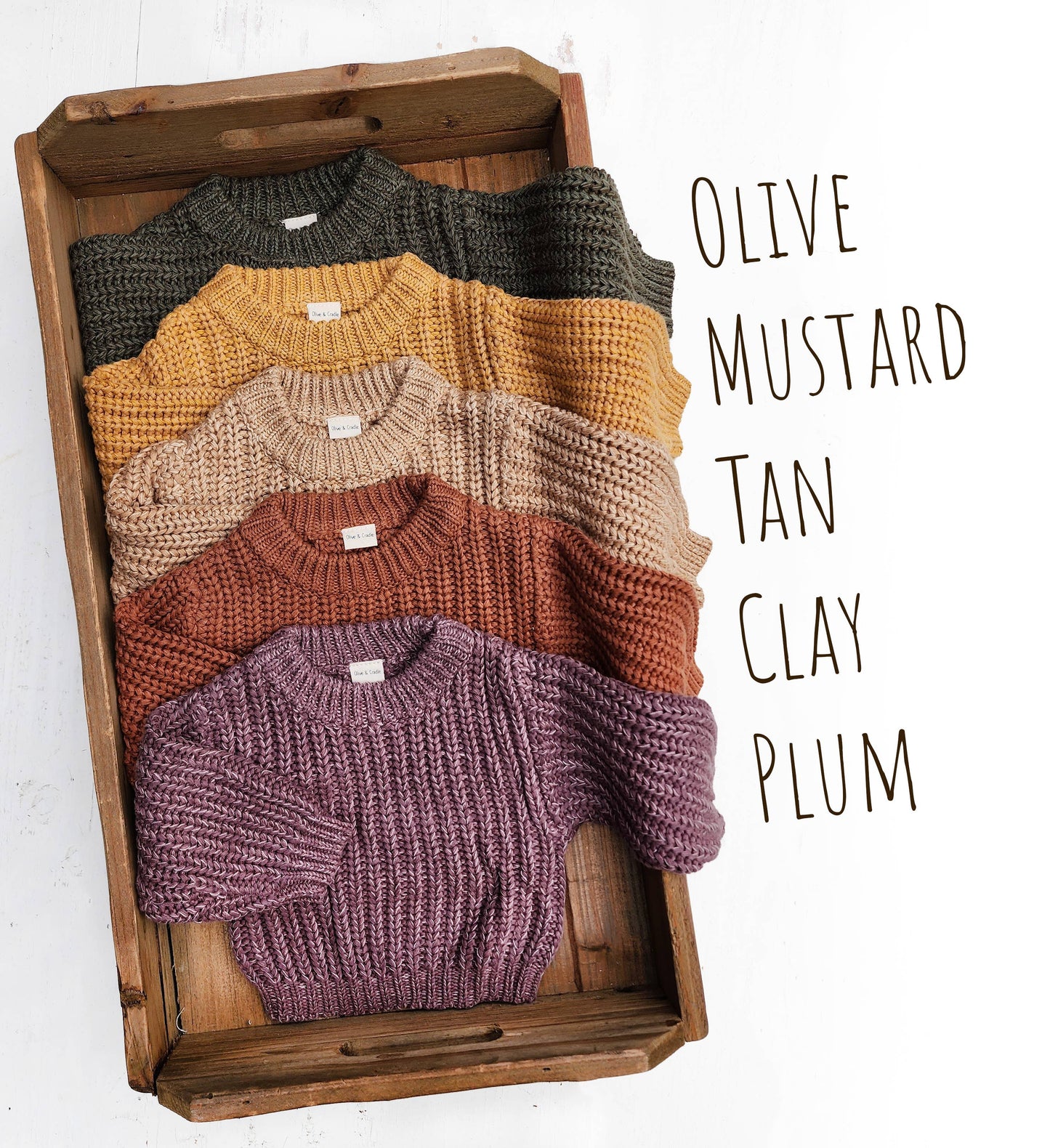 Baby Sweater Chunky Knit - Olive