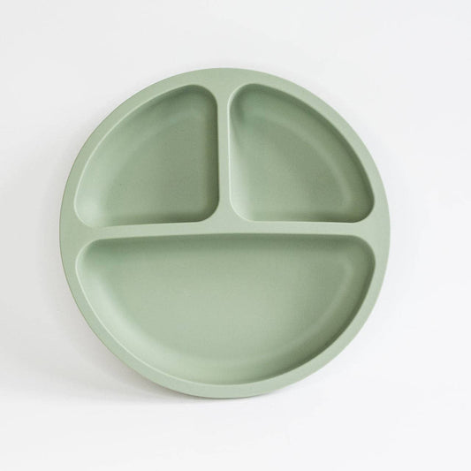 Silicone Suction Plate - Sage