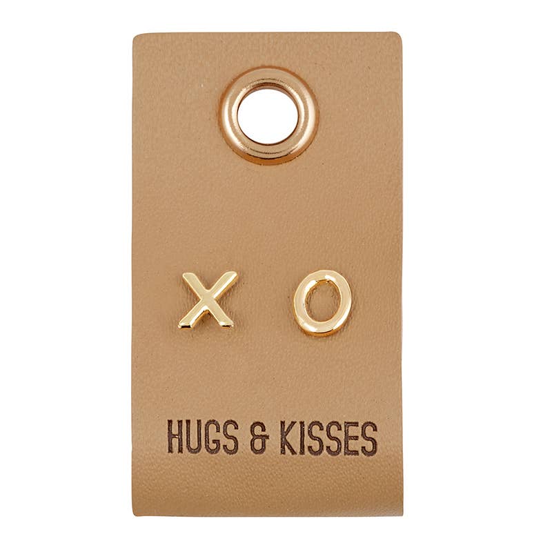 Leather Tag With - X O Earrings