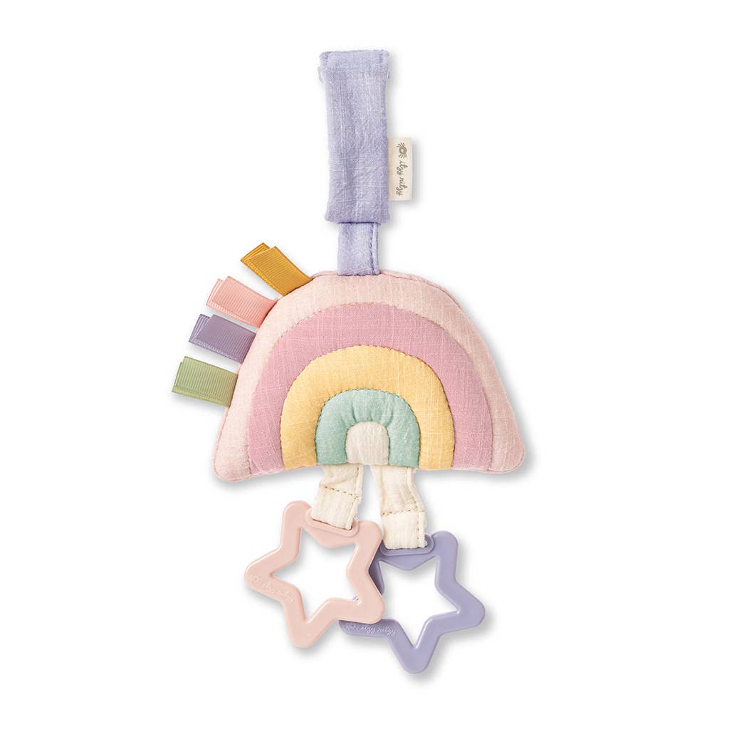 Ritzy Jingle Attachable Travel Toy: Pastel Rainbow
