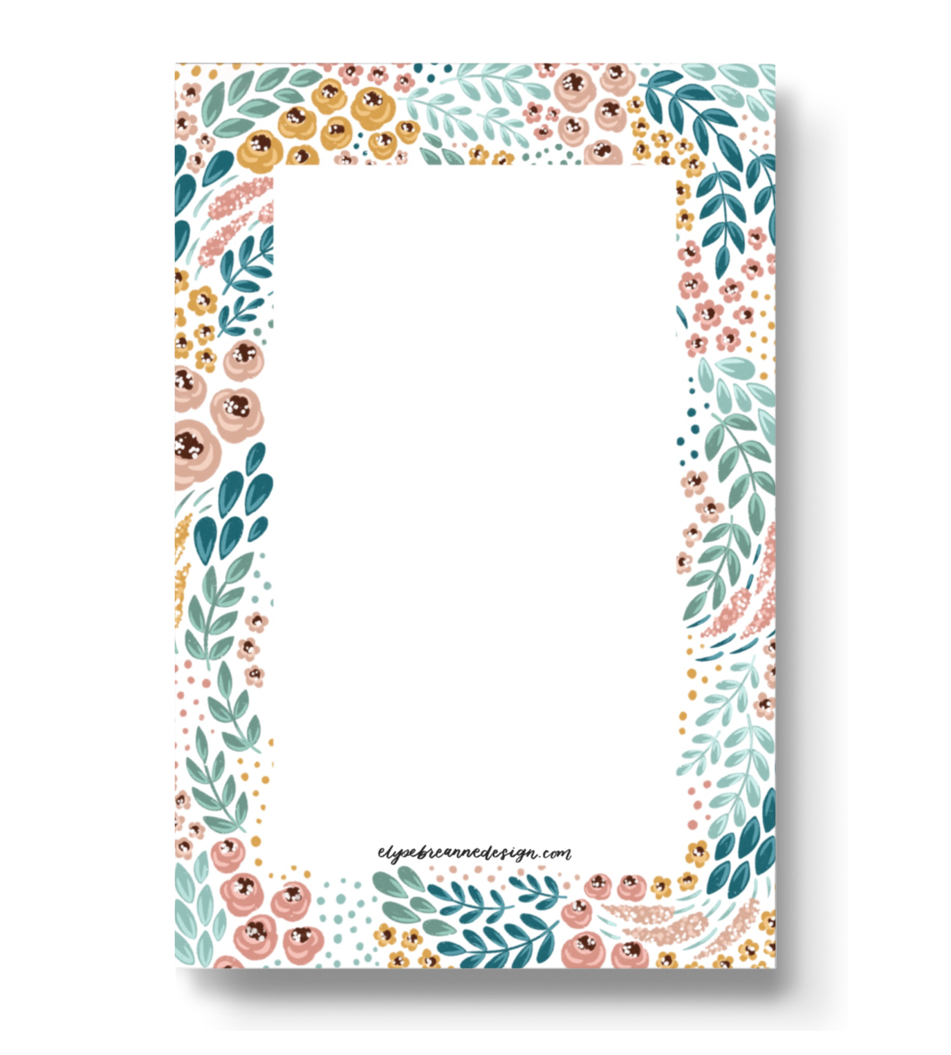 Notepad - White Floral