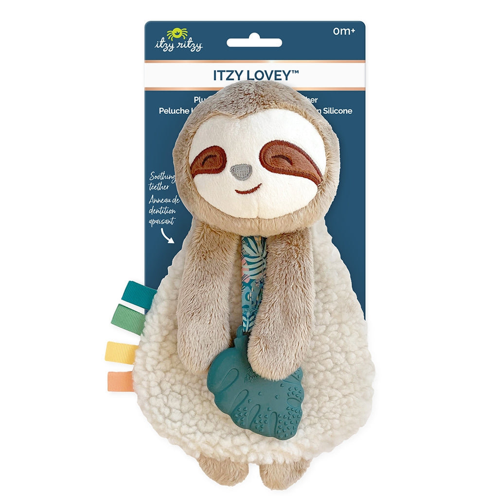 Itzy Lovey™ Sloth Plush with Silicone Teether Toy