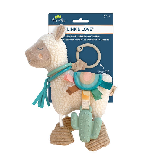 Llama Activity Plush Silicone Teether Toy